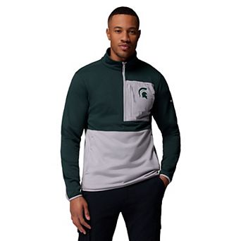 Men's Columbia Green/Gray Michigan State Spartans Hike Omni-Wick Half-Zip Pullover