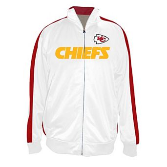 Men's Fanatics White Kansas City Chiefs Big & Tall Tricot Full-Zip Track Jacket