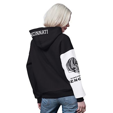 Women's Starter Black Cincinnati Bengals 4th Down Full-Zip Hoodie