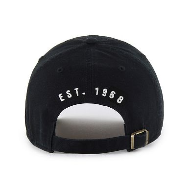 Men's '47 Black Cincinnati Bengals Hard Hat Clean Up Adjustable Hat