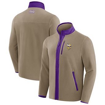 Men's NFL x Darius Rucker Collection by Fanatics Tan Minnesota Vikings Heavyweight Polar Fleece Full-Zip Jacket