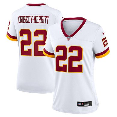 Women's Nike Jacory Croskey-Merritt White Washington Commanders Game Super Bowl Era Jersey