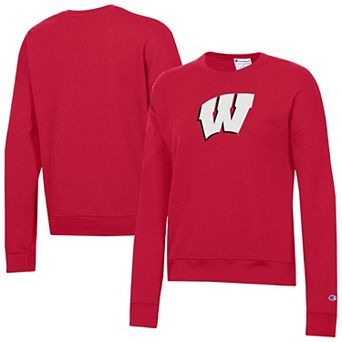 Women's Champion Red Wisconsin Badgers Powerblend Sweatshirt