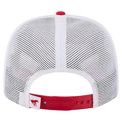 Men's New Era Red SMU Mustangs Team 9SEVENTY COOLERA Trucker Adjustable Hat