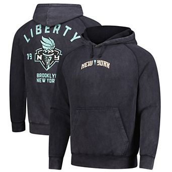 Unisex Stadium Essentials Black New York Liberty Get Back Oversized Vintage Raglan Pullover Hoodie