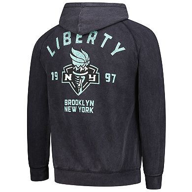 Unisex Stadium Essentials Black New York Liberty Get Back Oversized Vintage Raglan Pullover Hoodie