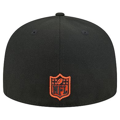 Men's New Era Black Cincinnati Bengals Tri-Hit 59FIFTY Fitted Hat