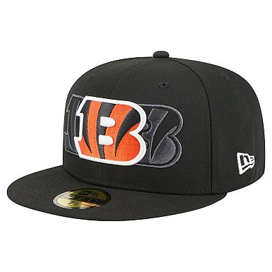 Men's New Era Black Cincinnati Bengals Tri-Hit 59FIFTY Fitted Hat