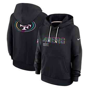 Women's Nike Black San Francisco 49ers 2025 NFL Crucial Catch Sideline Standard Issue Dri-FIT Hoodie