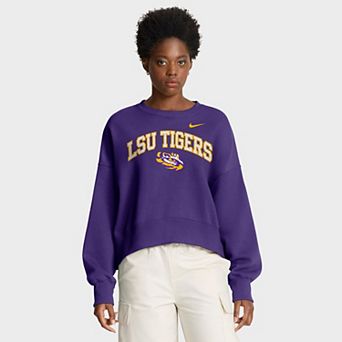 Women's Nike Purple LSU Tigers Oversized Phoenix Arch Pullover Sweatshirt