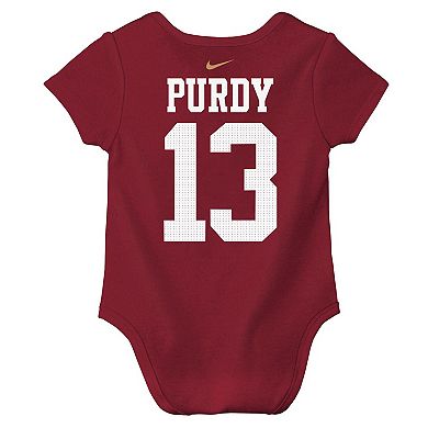 Newborn & Infant Nike Brock Purdy Scarlet San Francisco 49ers Player Name & Number Bodysuit