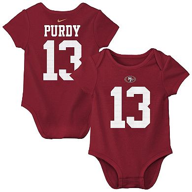 Newborn & Infant Nike Brock Purdy Scarlet San Francisco 49ers Player Name & Number Bodysuit