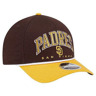 Men's New Era Brown/Gold San Diego Padres Arch 9FORTY A-Frame M-Crown Adjustable Hat