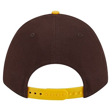 Men's New Era Brown/Gold San Diego Padres Arch 9FORTY A-Frame M-Crown Adjustable Hat