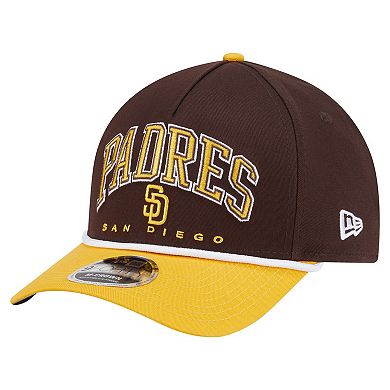 Men's New Era Brown/Gold San Diego Padres Arch 9FORTY A-Frame M-Crown Adjustable Hat