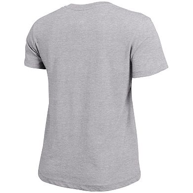 Women's Champion Heather Gray Michigan Wolverines Arched Over Logo T-Shirt