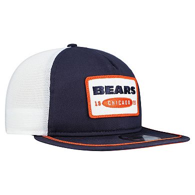Men's New Era Navy/White Chicago Bears Patch 19TWENTY Adjustable Hat