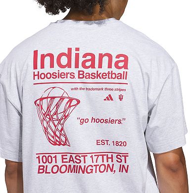 Men's adidas Gray Indiana Hoosiers Off-Court T-Shirt