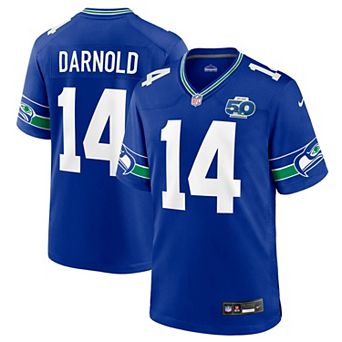 Men's Nike Sam Darnold Royal Seattle Seahawks Alternate 50th Season Game Jersey