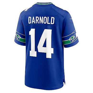 Men's Nike Sam Darnold Royal Seattle Seahawks Alternate 50th Season Game Jersey