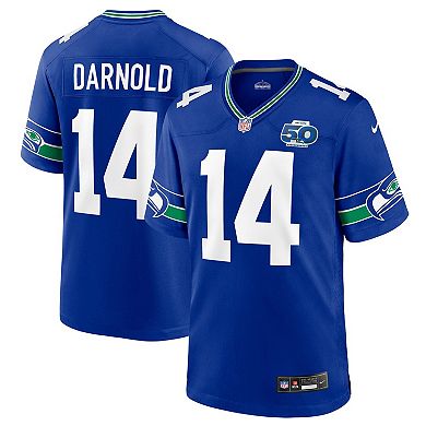 Men's Nike Sam Darnold Royal Seattle Seahawks Alternate 50th Season Game Jersey