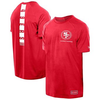 Men's New Era Scarlet San Francisco 49ers Functional Fandom Reflective T-Shirt