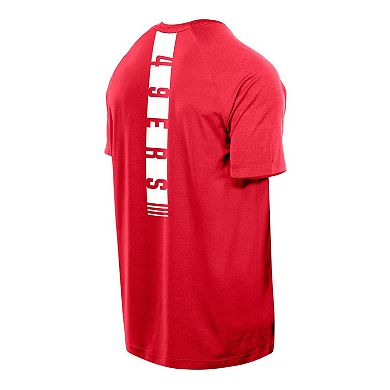 Men's New Era Scarlet San Francisco 49ers Functional Fandom Reflective T-Shirt