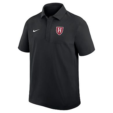 Men's Nike Black Harvard Crimson 2025 Sideline Polo