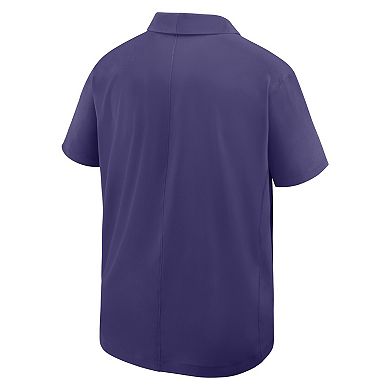 Men's Nike Purple Kansas State Wildcats Woven Polo