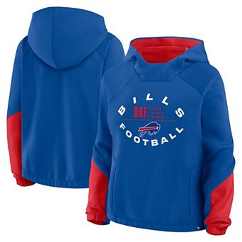Women's Fanatics Royal Buffalo Bills Oversized��Redzone Bubble Screen Pullover Hoodie
