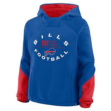 Women's Fanatics Royal Buffalo Bills Oversized Redzone Bubble Screen Pullover Hoodie