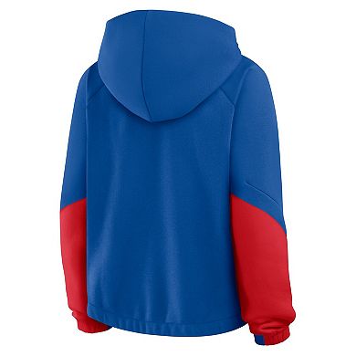 Women's Fanatics Royal Buffalo Bills Oversized Redzone Bubble Screen Pullover Hoodie