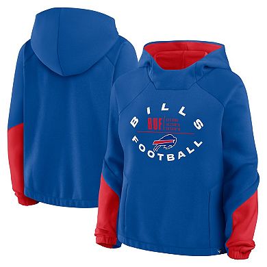 Women's Fanatics Royal Buffalo Bills Oversized Redzone Bubble Screen Pullover Hoodie