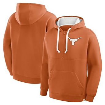 Men's Fanatics Texas Orange Texas Longhorns Hometown Premium Rise And Conquer Half-Zip Hoodie