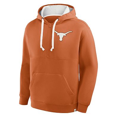 Men's Fanatics Texas Orange Texas Longhorns Hometown Premium Rise And Conquer Half-Zip Hoodie
