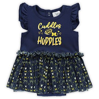 Girls Infant ZooZatz Navy Michigan Wolverines Bodysuit Dress