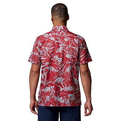 Men's Columbia Crimson Alabama Crimson Tide Super Slack Tide Omni-Wick Button-Up Shirt