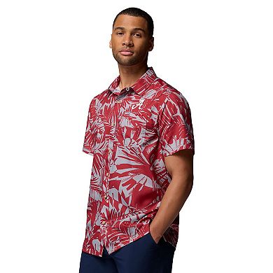 Men's Columbia Crimson Alabama Crimson Tide Super Slack Tide Omni-Wick Button-Up Shirt