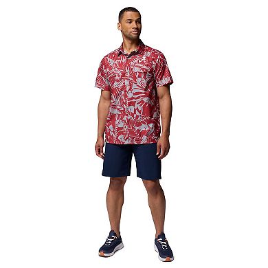 Men's Columbia Crimson Alabama Crimson Tide Super Slack Tide Omni-Wick Button-Up Shirt