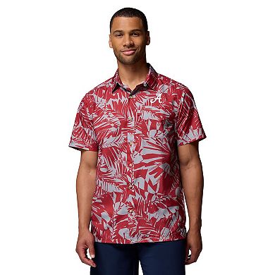 Men's Columbia Crimson Alabama Crimson Tide Super Slack Tide Omni-Wick Button-Up Shirt
