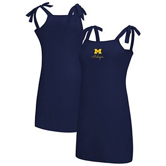 Women's Concepts Sport Navy Michigan Wolverines Tie-Shoulder Nightdress