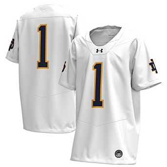 Youth Under Armour White Notre Dame Fighting Irish Replica Football Jersey