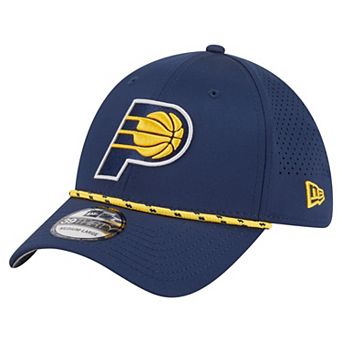 Men's New Era Navy Indiana Pacers Featherweight Poly Rope Flex 39Thirty Hat
