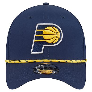 Men's New Era Navy Indiana Pacers Featherweight Poly Rope Flex 39Thirty Hat