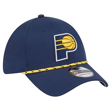 Men's New Era Navy Indiana Pacers Featherweight Poly Rope Flex 39Thirty Hat