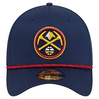 Men's New Era Navy Denver Nuggets Featherweight Poly Rope Flex 39Thirty Hat