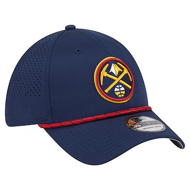 Men's New Era Navy Denver Nuggets Featherweight Poly Rope Flex 39Thirty Hat
