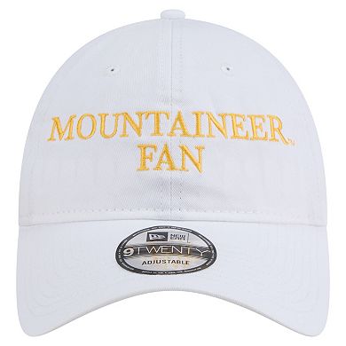 Men's New Era White West Virginia Mountaineers Fan 9TWENTY Adjustable Hat