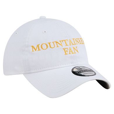 Men's New Era White West Virginia Mountaineers Fan 9TWENTY Adjustable Hat