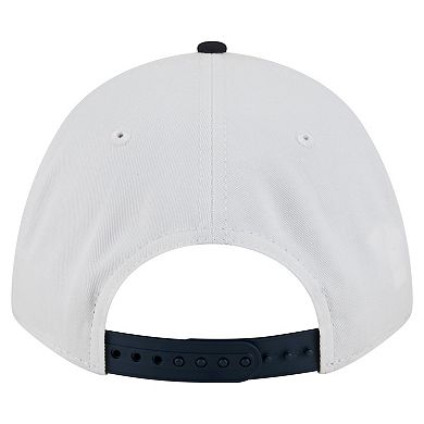 Men's New Era White/Navy Michigan Wolverines Arch Two-Tone Rope 9FORTY A-Frame M-Crown Adjustable Hat